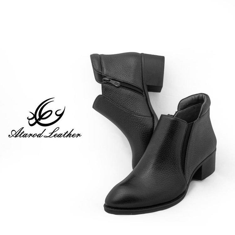 نیم بوت زنانه چرم عطارد مدل چرم طبیعی کد SH270