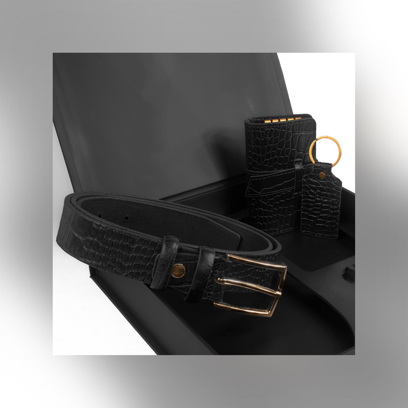 ست هدیه مردانه چرم عطارد مدل چرم طبیعی کد A49