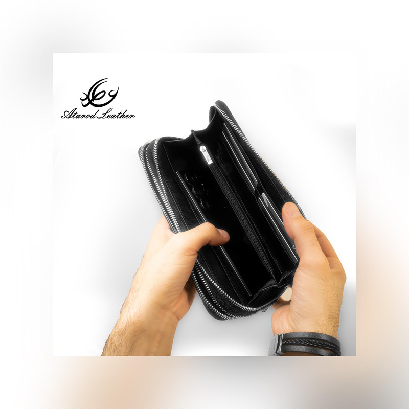 کیف دستی مردانه چرم عطارد مدل چرم طبیعی کد K41
