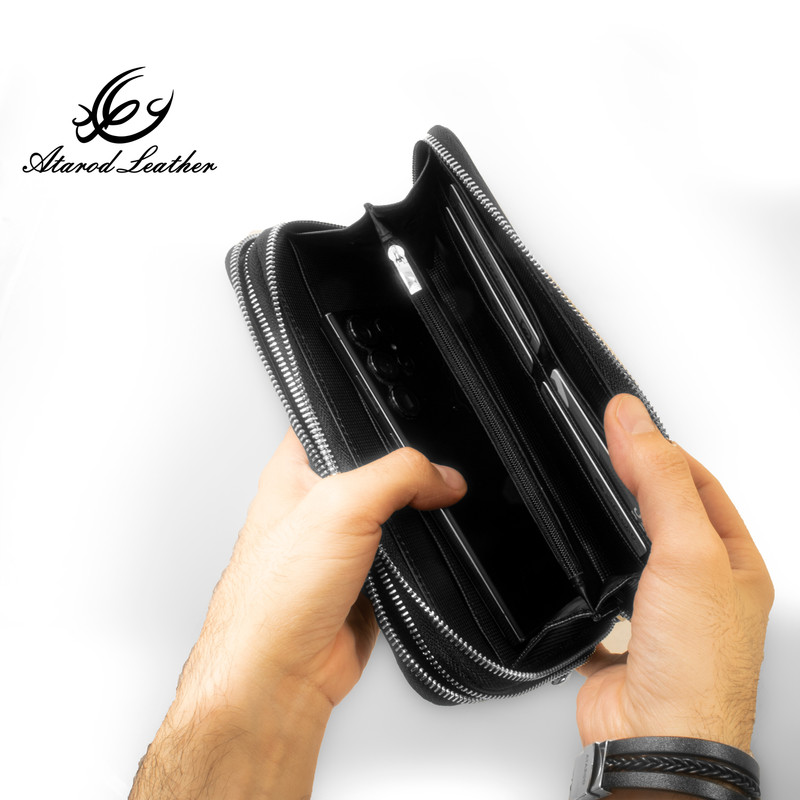 کیف دستی مردانه چرم عطارد مدل چرم طبیعی کد K41