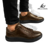 کفش روزمره مردانه چرم عطارد مدل چرم طبیعی کد SH129