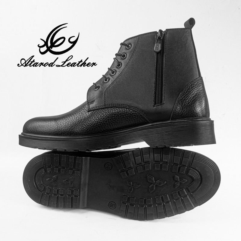 نیم بوت مردانه چرم عطارد مدل چرم طبیعی کد SH25