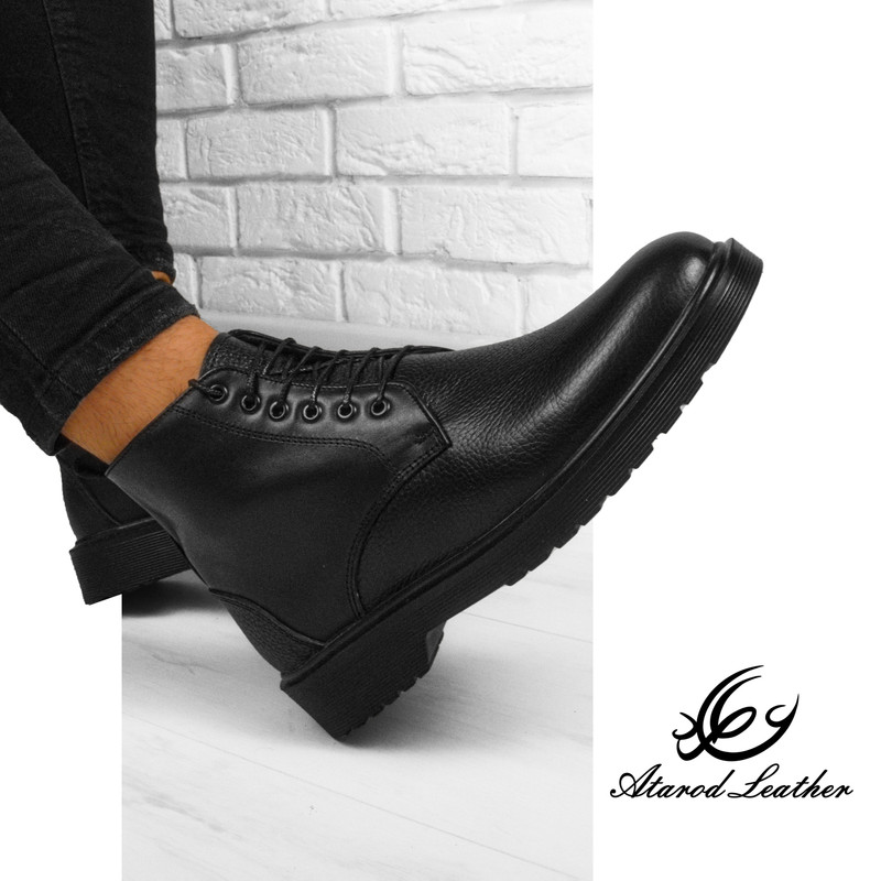 نیم بوت مردانه چرم عطارد مدل چرم طبیعی کد SH25