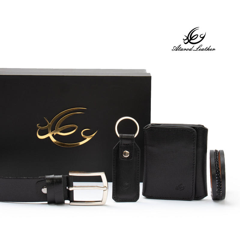 ست هدیه مردانه چرم عطارد مدل چرم طبیعی کد A123