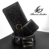 ست هدیه مردانه چرم عطارد مدل چرم طبیعی کد A55