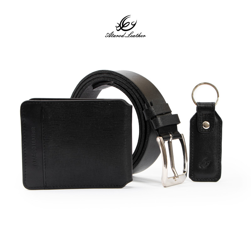 ست هدیه مردانه چرم عطارد مدل چرم طبیعی کد A119