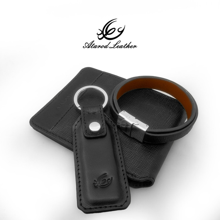 ست هدیه مردانه چرم عطارد مدل چرم طبیعی کد A118