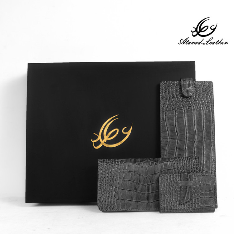 ست هدیه چرم عطارد مدل چرم طبیعی کد A60