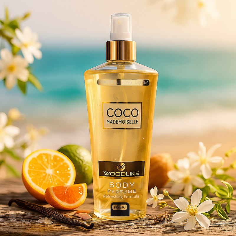 بادی اسپلش زنانه وودلایک مدل Coco حجم 250 میلی لیتر