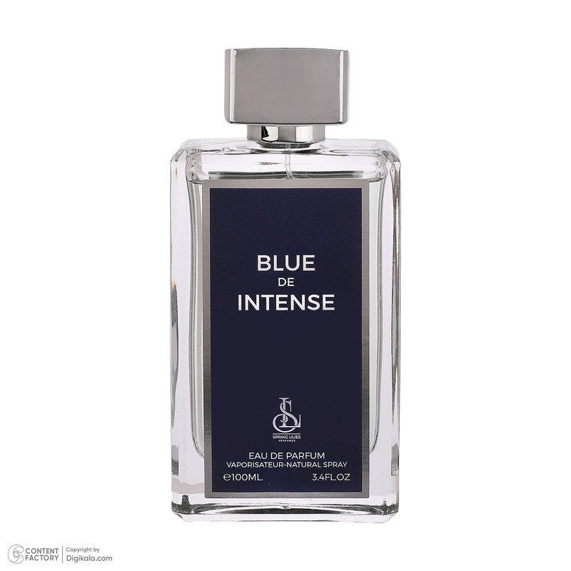 ادو پرفیوم مردانه اسپرینگ لیلیز مدل Blue De Intense با رایحه خنک حجم 100 میلی لیتر
