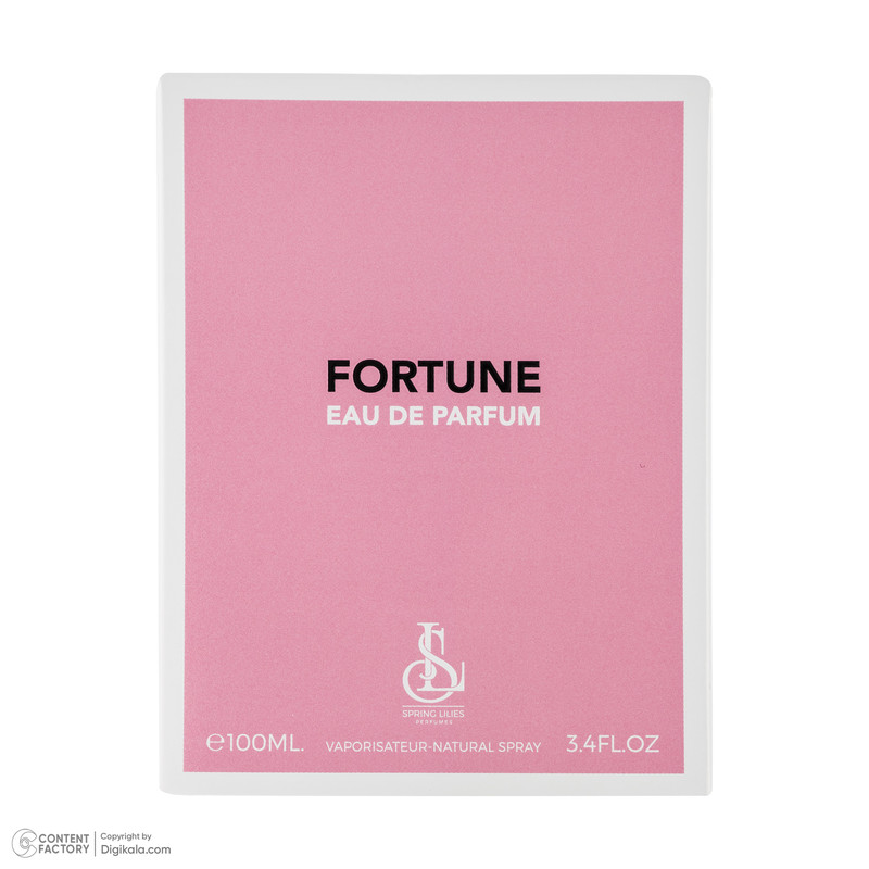 ادوپرفیوم زنانه اسپرینگ لیلیز مدل Fortune با رایحه خنک حجم 100 میلیلیتر