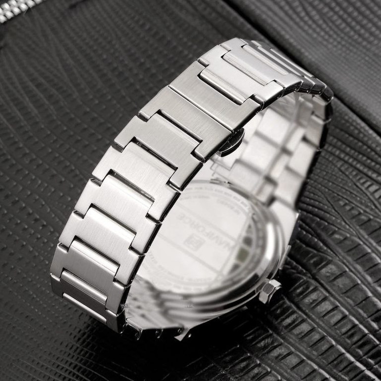 ساعت عقربه ای مردانه نیمه اسکلتون مربعی کد 01