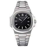 ساعت مچی عقربهای مردانه مدل ناتیلوس بندفلزی کد Patek Philippe NAUTILUS P8168B