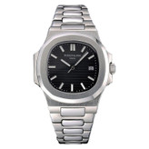 ساعت مچی عقربهای مردانه مدل ناتیلوس بندفلزی کد Patek Philippe NAUTILUS P8168B