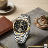 ساعت مچی عقربه ای سه موتور فعال اتومات فول تایم بین باند کد 05