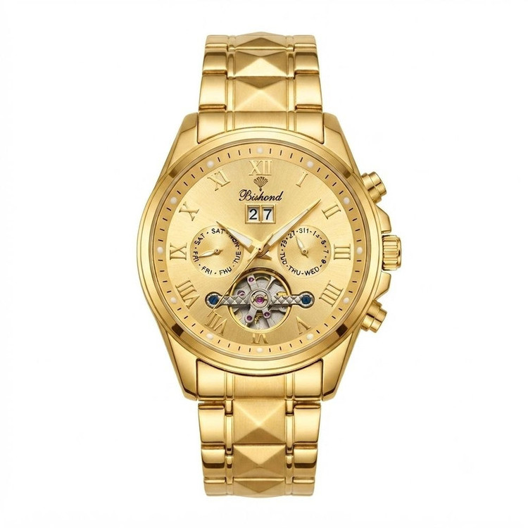 ساعت مچی عقربه ای سه موتور فعال اتومات فول تایم بین باند کد 03