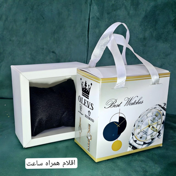 ساعت مچی عقربهای کوارتز مردانه بین باند مدل ریز بافت نگینی کد 005