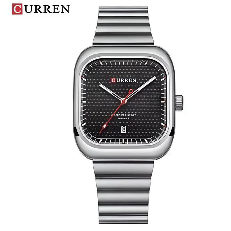 ساعت مچی عقربهای مردانه کوارتز مدل بند ریلی کلاسیک کد 03