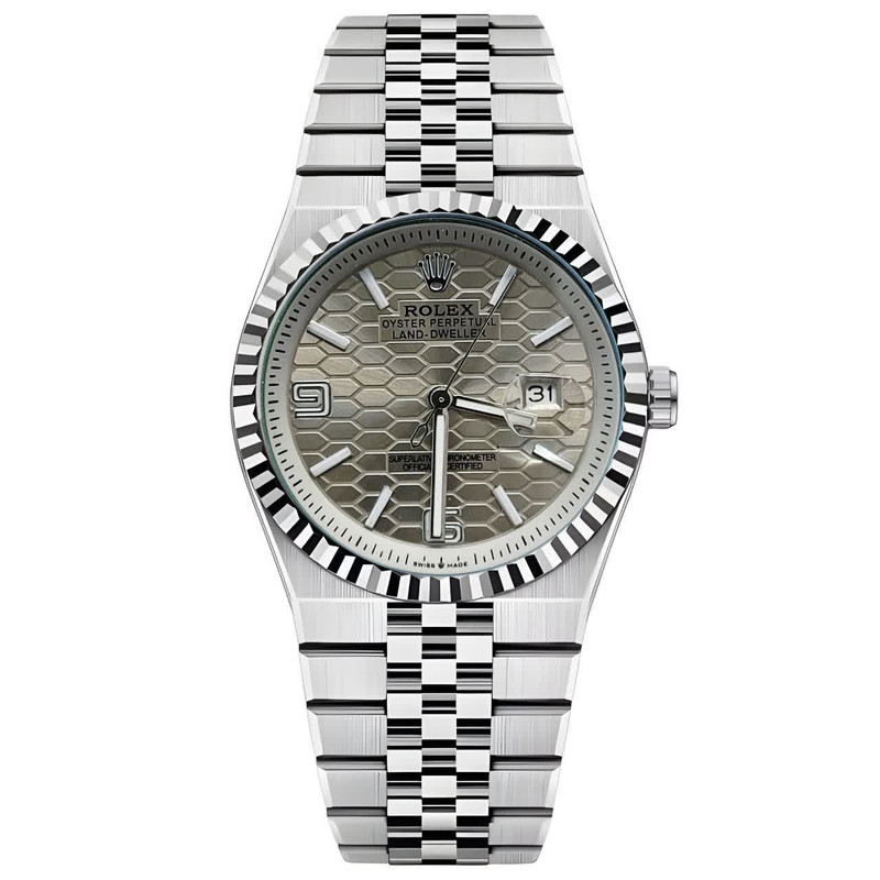 ساعت مچی عقربه‌ای کوارتز زنانه مدل بند ریزبافت دیت جاست کد 0012