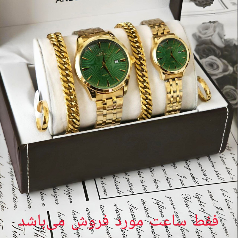 ست ساعت مچی عقربه ای زنانه و مردانه مدل کلاسیک خطی 04