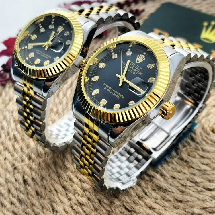 ست ساعت مچی عقربه ای زنانه و مردانه مدل DATE JUST