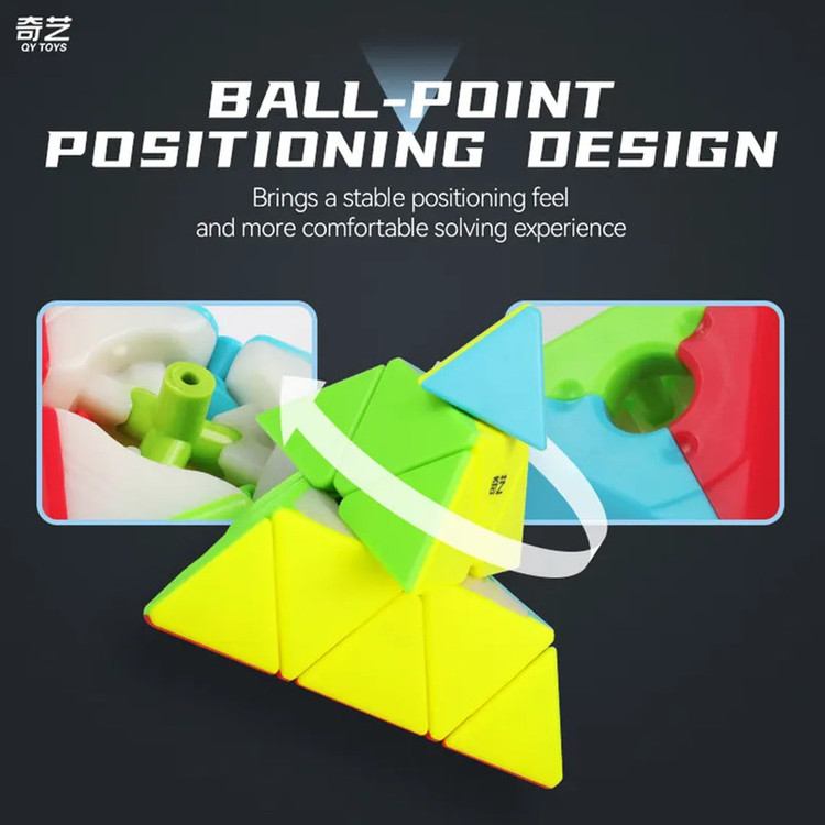 مکعب روبیک چی ای مدل هرم کای وای 3×3 QY Pyraminx Qiming S2