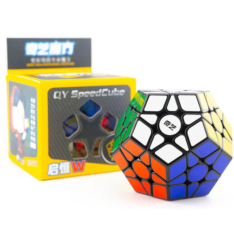مکعب روبیک چی ای مدل مگامینکس کای وای کایهنگ دبلیو 3×3 QY Megaminx QiHeng Black W