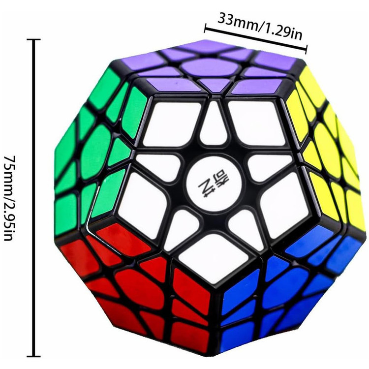 مکعب روبیک چی ای مدل مگامینکس کای وای کایهنگ دبلیو 3×3 QY Megaminx QiHeng Black W