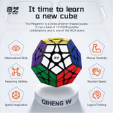 مکعب روبیک چی ای مدل مگامینکس کای وای کایهنگ دبلیو 3×3 QY Megaminx QiHeng Black W