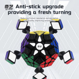 مکعب روبیک چی ای مدل مگامینکس کای وای کایهنگ دبلیو 3×3 QY Megaminx QiHeng Black W