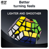 مکعب روبیک چی ای مدل مگامینکس کای وای کایهنگ دبلیو 3×3 QY Megaminx QiHeng Black W