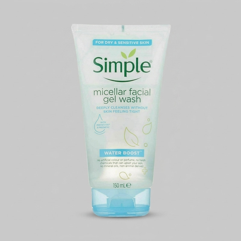 ژل شست‌وشوی صورت سیمپل سری MICELLAR مدل WATER BOOST حجم 150 میلی‌لیتر