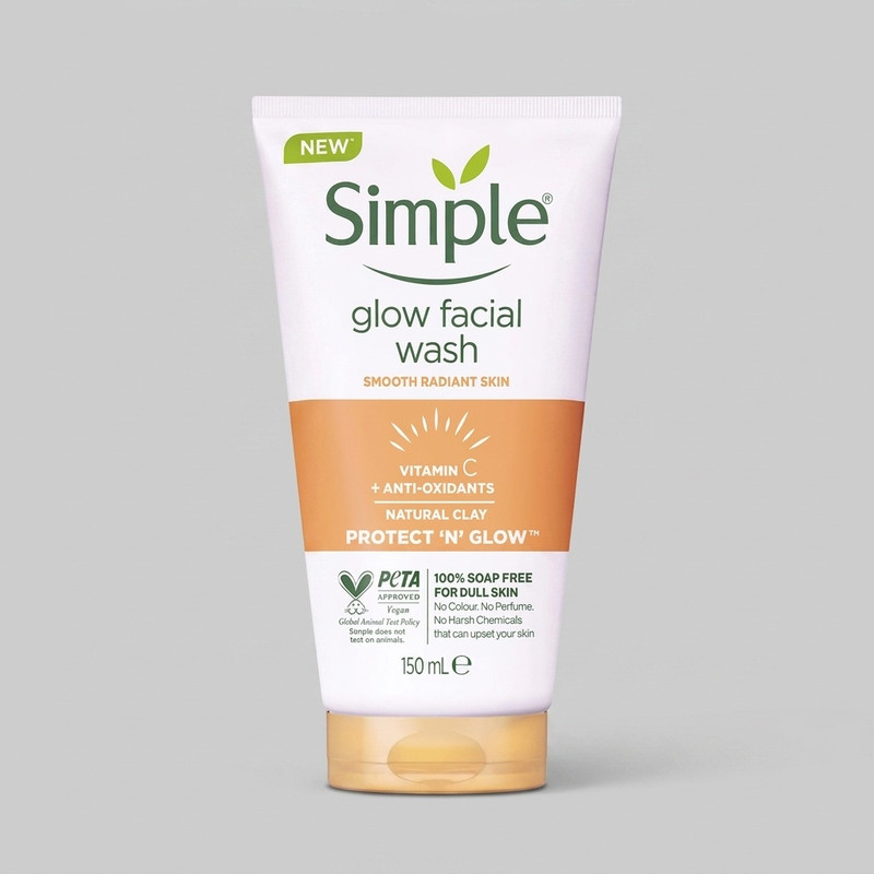 ژل پاک کننده آرایش صورت سیمپل مدل  Glow حجم 150 میلی لیتر