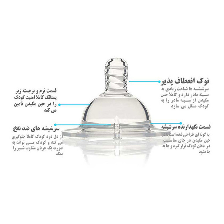 سر شیشه شیر تویست شیک مدل Ts120816 بسته 2 عددی