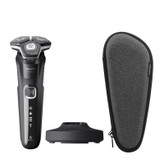 ماشین اصلاح موی صورت فیلیپس مدل S5898 با تکنولوژی Skin IQ و سنسور Power Adapt، ضد آب، تیغه استیل پیشرفته خودتیزشونده، شارژ سریع 5 دقیقهای، مدت استفاده 60 دقیقه، دارای خط زن، استند و کیف نگهداری
