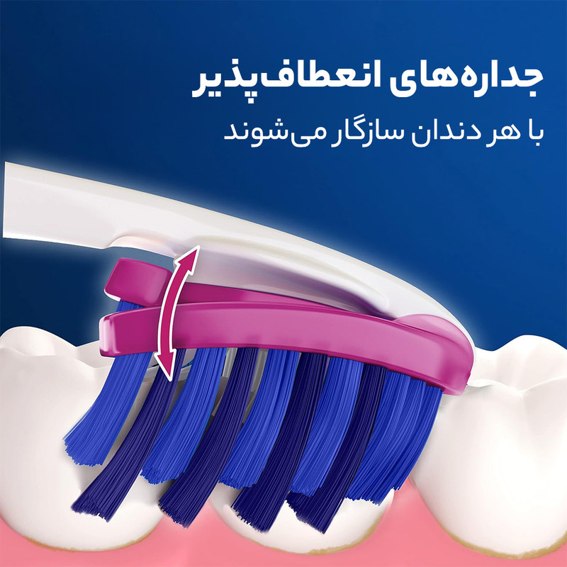 مسواک اورال-بی مدل 3D White با برس متوسط