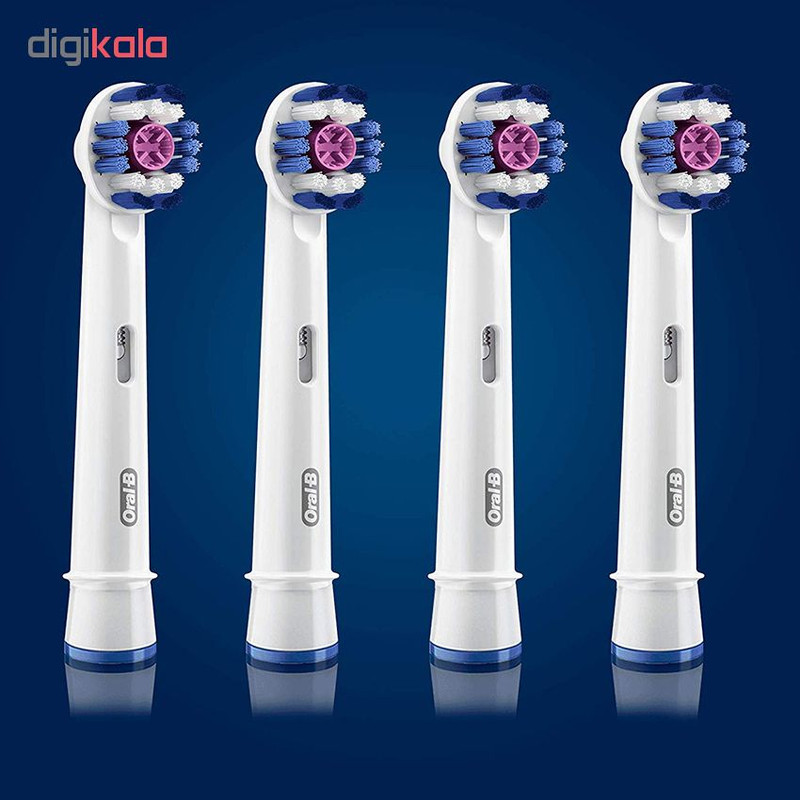 سری یدک مسواک برقی اورال-بی مدل 3D White بسته 4 عددی