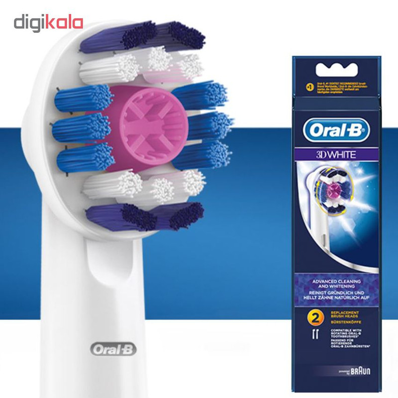 سری یدک مسواک برقی اورال-بی مدل 3D White بسته 4 عددی