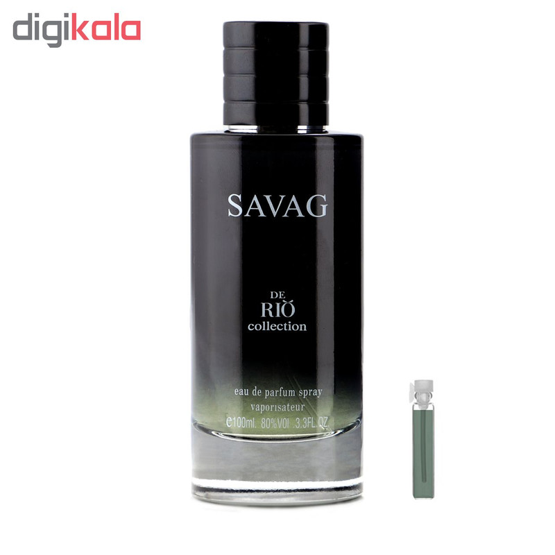 ادو پرفیوم مردانه ریو کالکشن مدل Rio Savag حجم 100 میلی لیتر به همراه عطر جیبی حجم 1 میلی لیتر