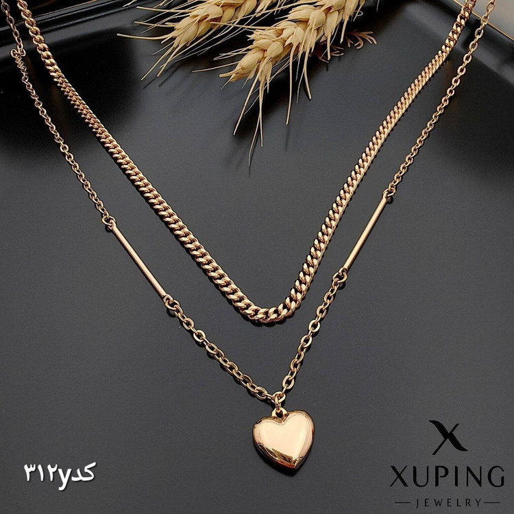 گردنبند دولاین برند ژوپینگ کد 312yطلایی