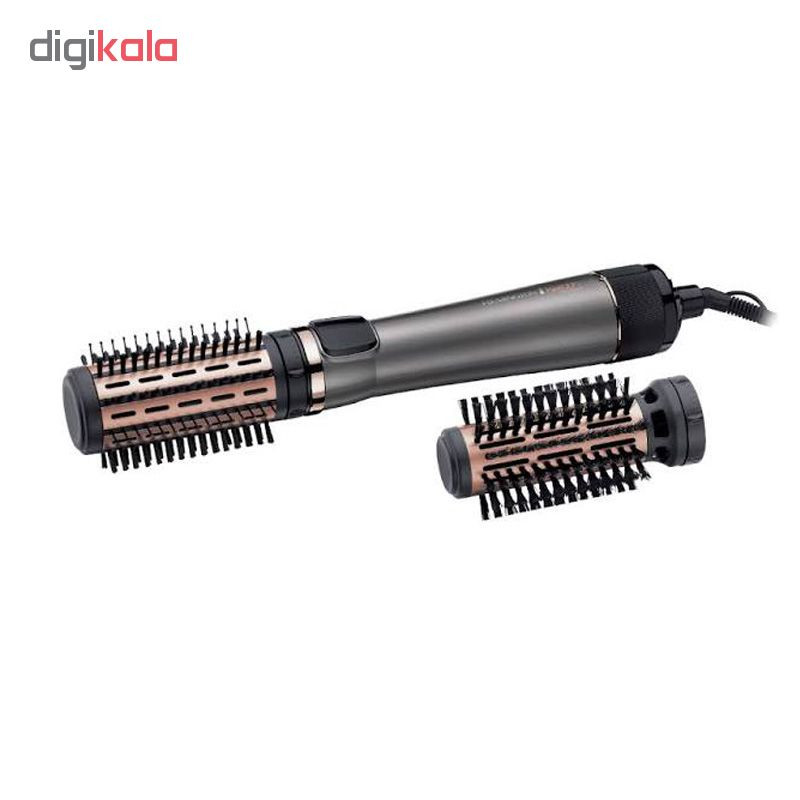 سشوار برسدار چرخشی 1000 وات رمینگتون مدل AS8810، موتور DC، وزن 800 گرم، المنت سرامیک، دارای سری متمرکزکننده باریک با ویژگی صافکنندگی، با قابلیت باد سرد، سیم گردان