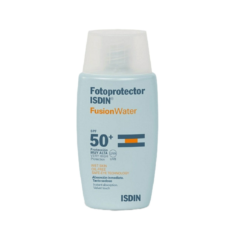 کرم ضدآفتاب بدون رنگ ایزدین spf 50 مدل Fusion water مناسب پوست های چرب حجم 50 میلی لیتر