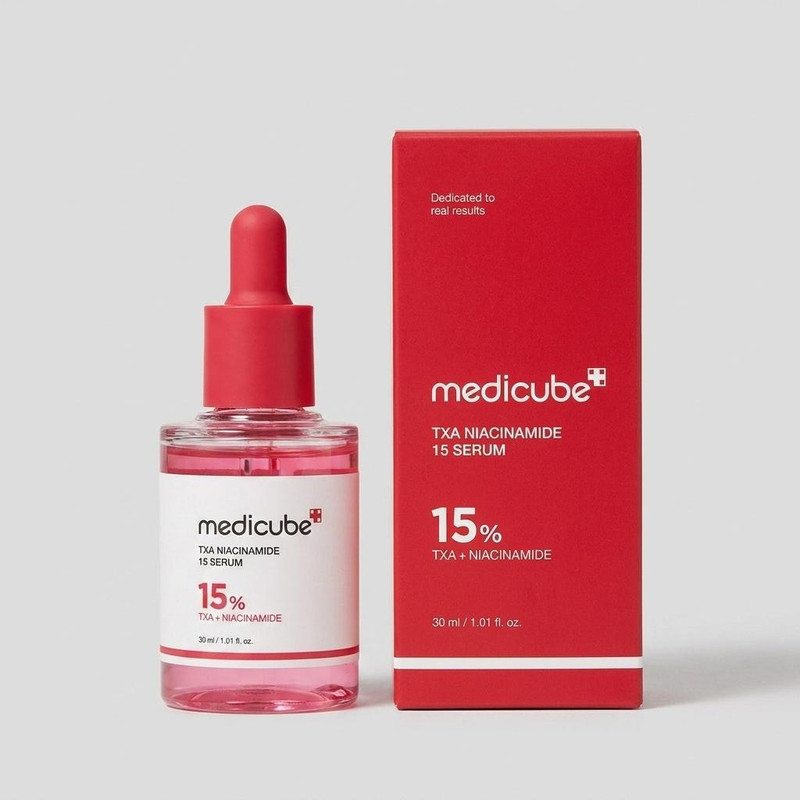 سرم روشن کننده پوست مدیکیوب مدل TXA + NIACINAMIDE 15% مناسب برای انواع  پوست حجم 30 میلی لیتر