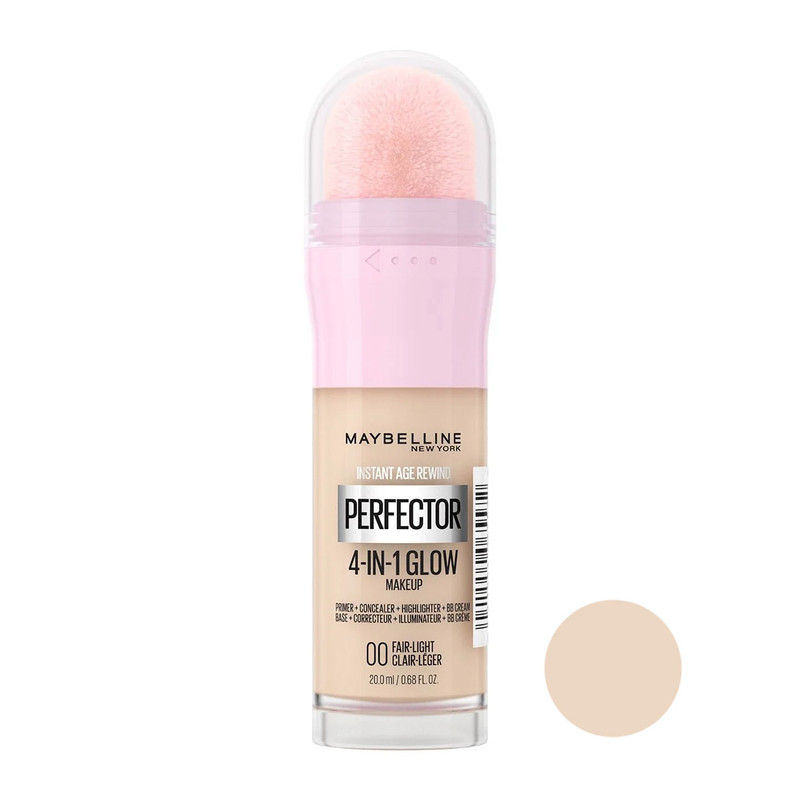 کرم پودر مایع میبلین مدل Perfector شماره 00 مناسب برای انواع پوست حجم 20 میلی لیتر
