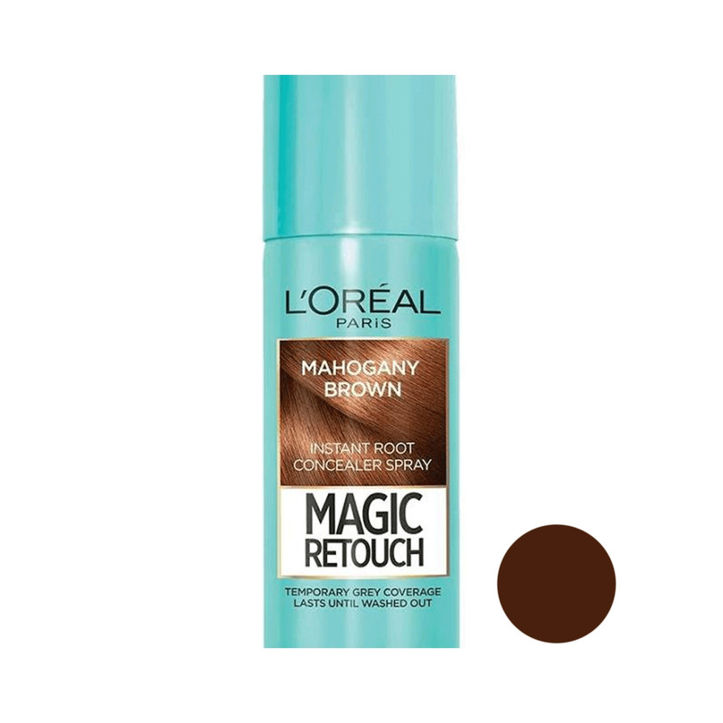 اسپری کانسیلر رنگ مو ماهگونی لورآل مدل Magic Retouch حجم 75 میلی لیتر