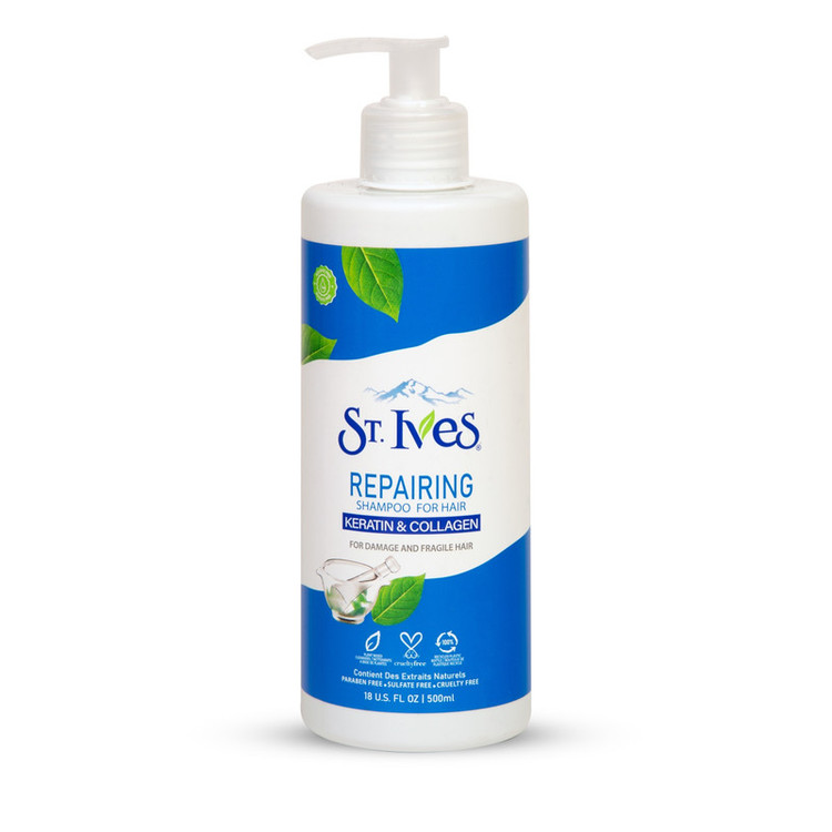 شامپو تقویت کننده و ترمیم کننده مو اس تی.ایوز سری KERATIN COLLAGEN حجم 500 میلی لیتر