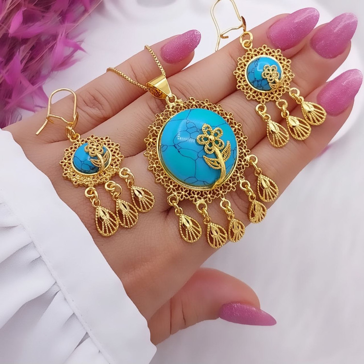 نیمست زیبای اصل عقیق و فیروزه