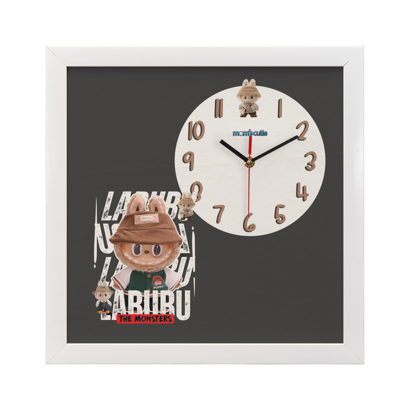 ساعت دیواری کودک مامز کیوتی مدل labubu-s21