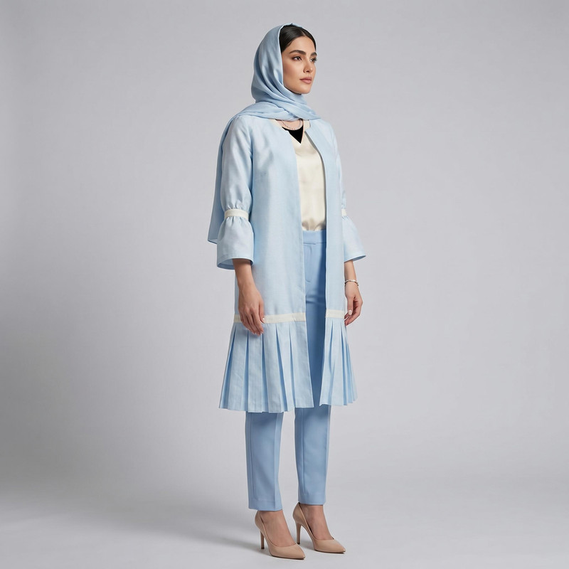 مانتو زنانه مدل 100052524 چین دار