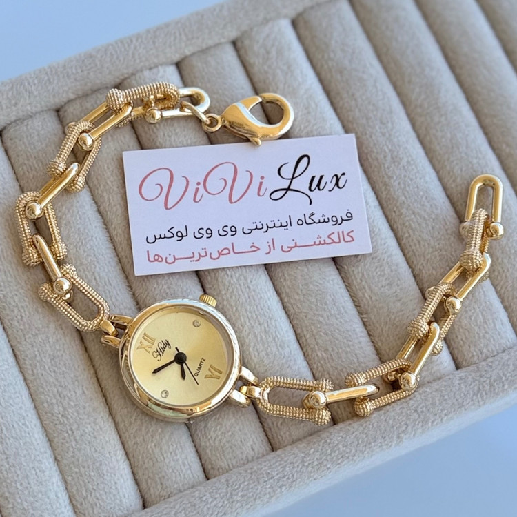 ساعت تیفانی طرح طلای زنانه و دخترانه آبکاری رادیوم